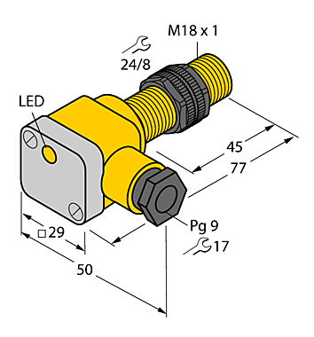 Индуктивный датчик TURCK BI5U-P18SK-AN6X