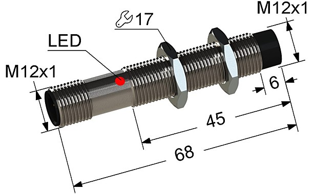 Индуктивный датчик Мега-К PS2-12M68-10N21-C4