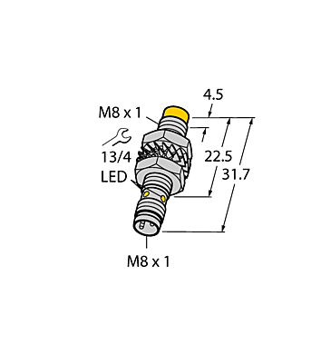 Индуктивный датчик TURCK NI3-M08K-AN6X-V1131