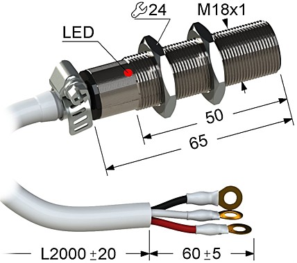 Индуктивный датчик Мега-К VB2A-18M53-5B11-Z