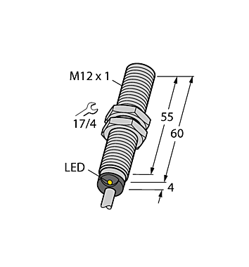 Индуктивный датчик TURCK BI4U-M12E-VN6X
