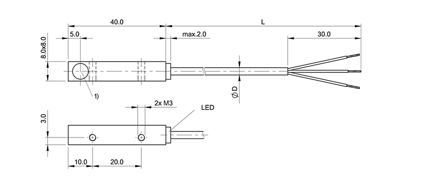 Индуктивный датчик Balluff BES Q08ZC-PSC20B-BV00,14-502