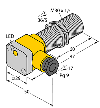 Индуктивный датчик TURCK BI10U-EG30SK-AN6X