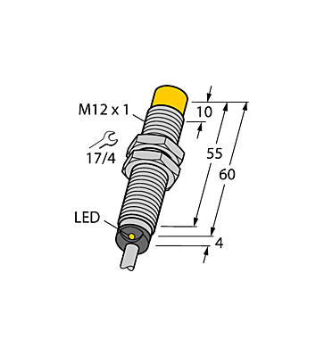 Индуктивный датчик TURCK NI10U-M12E-VP44X