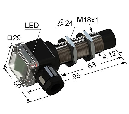 Индуктивный датчик Мега-К VB2-18M95-8N82-B