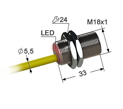 Индуктивный датчик Мега-К VB2-18M33-5B21-K