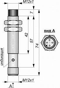 Индуктивный датчик СКБ Индукция ИВ03-NO-PNP-P(Л63)