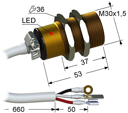 Индуктивный датчик Мега-К VB2A1-30M53-10B31-Z-I05