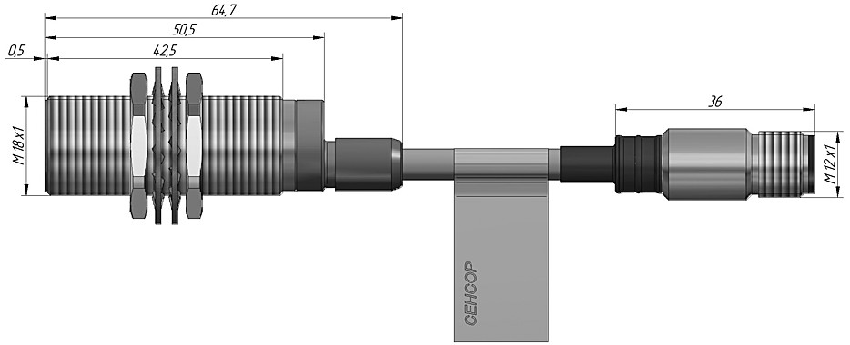 Индуктивный датчик СЕНСОР ВБИ-М18-46ВР-1113-СА.51