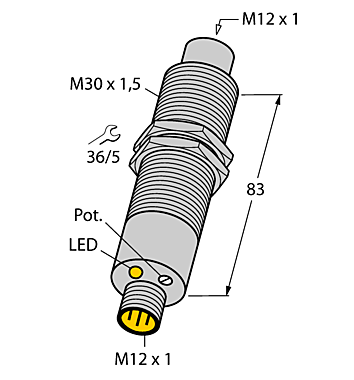Индуктивный датчик TURCK EM30-AP6X2-H1141/S1102