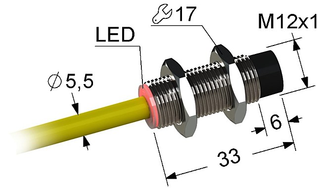 Индуктивный датчик Мега-К PS2-12M33-8N21-K