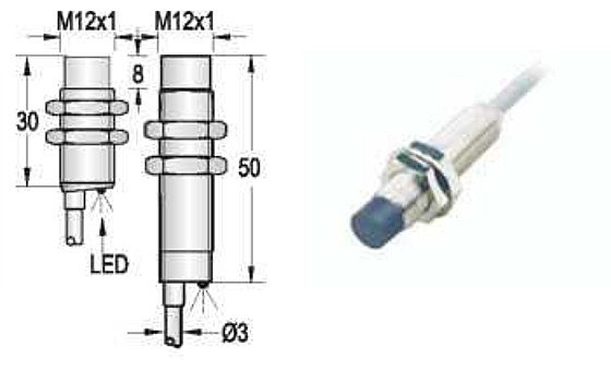 Индуктивный датчик NEFTIM INB3B-M1210P-A3W2