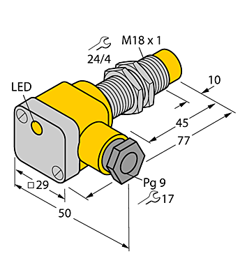 Индуктивный датчик TURCK NI12U-EG18SK-VN4X
