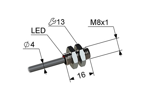 Индуктивный датчик Мега-К PS2-08M16-2B11-K