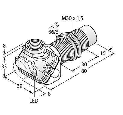 Индуктивный датчик TURCK NI15-EM30WDTC-Y1X
