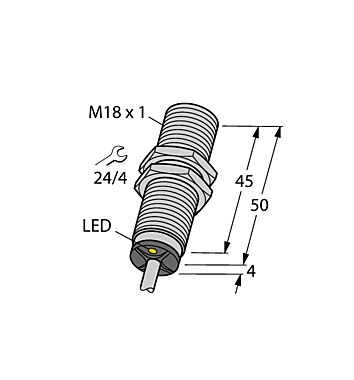 Индуктивный датчик TURCK BI5-M18-AN6X