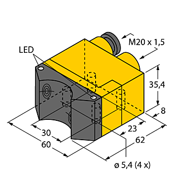 Индуктивный датчик TURCK NI4-DSU35TC-2AP4X2