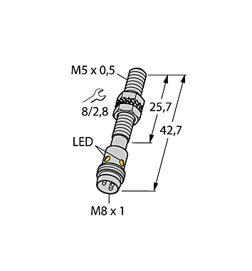 Индуктивный датчик TURCK BI1-EG05-AN6X-V1331
