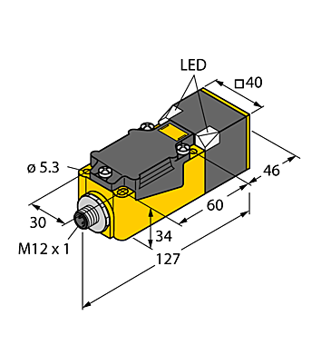Индуктивный датчик TURCK NI40U-CP40-VP4X2-H1141