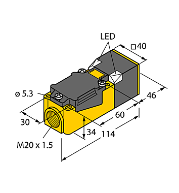 Индуктивный датчик TURCK NI20-CP40-FZ3X2/S100