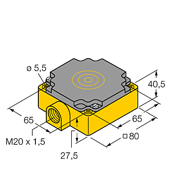 Индуктивный датчик TURCK NI40-CP80-Y1