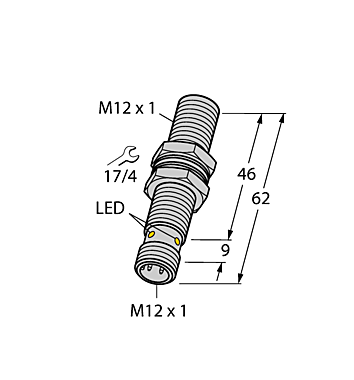 Индуктивный датчик TURCK BI4U-M12E-VP44X-H1141
