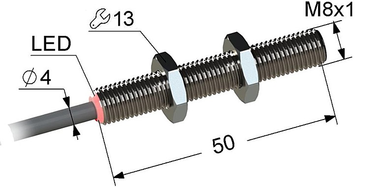 Индуктивный датчик Мега-К PS2-08M50-4B31-K