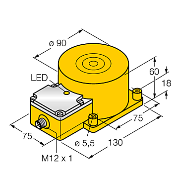 Индуктивный датчик TURCK NI100U-K90SR-VN4X2-H1141