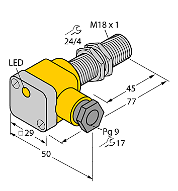 Индуктивный датчик TURCK BI5U-EG18SK-AP6X
