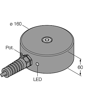 Индуктивный датчик TURCK NI100-Q160-AP44X/S120
