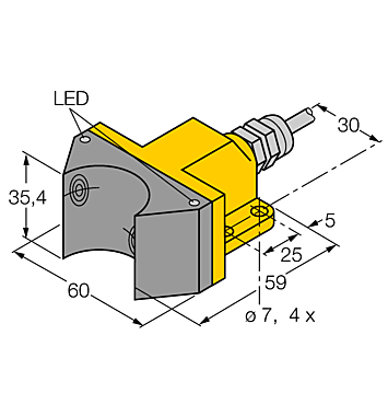 Индуктивный датчик TURCK NI4-DSU35-2Y1X2