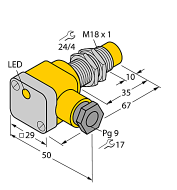 Индуктивный датчик TURCK NI10-G18SK-Y1X