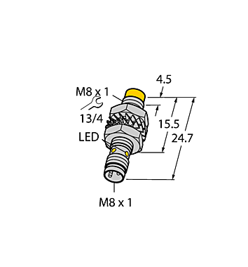 Индуктивный датчик TURCK NI5-M08KK-AP6X-V1131