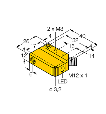Индуктивный датчик TURCK BI5U-Q12-AP6X2-H1141