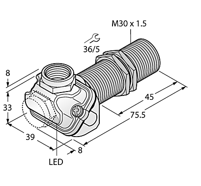 Индуктивный датчик TURCK BI10-EM30WDTC-Y1X