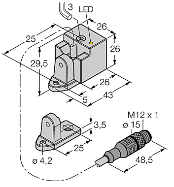 Индуктивный датчик TURCK BI10-QN26-AD4X-0.15XOR-RS4.23/S100-S1589