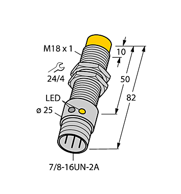 Индуктивный датчик TURCK NI12U-G18-ADZ30X2-B1331
