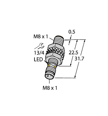 Индуктивный датчик TURCK BI2-M08K-VP6X-V1141