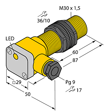 Индуктивный датчик TURCK NI15-P30SK-AP6X