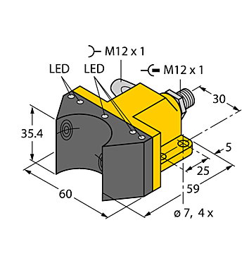 Индуктивный датчик TURCK NI4-DSU35-2DNETX5-H1150