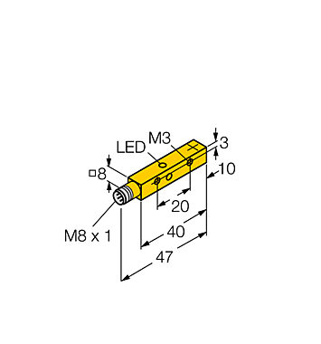 Индуктивный датчик TURCK NI4U-Q8SE-AN6X-V1131
