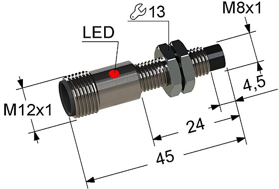 Индуктивный датчик Мега-К PS2-08M45-5N21-C4