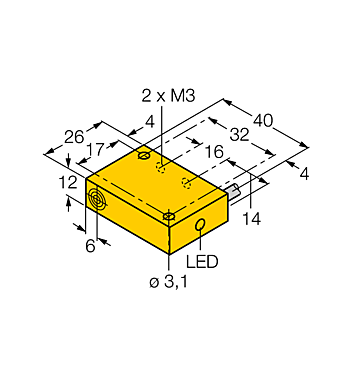 Индуктивный датчик TURCK BI2-Q12-AZ31X