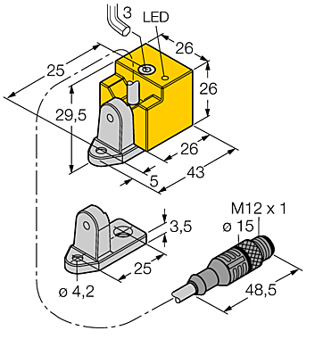 Индуктивный датчик TURCK BI10-QN26-AD4X-0.8-RS4.23/S90