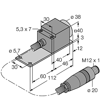 Индуктивный датчик TURCK NI25-CQP40/S1102 5M